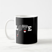 Liebe Dminton Player Lover Athletic Shuttle Kaffeetasse (Links)