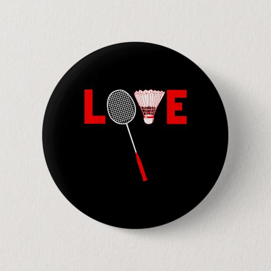 Liebe Dminton Retro Dminton Lover Gegenwart Button (Vorderseite)