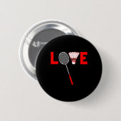 Liebe Dminton Retro Dminton Lover Gegenwart Button (Vorne & Hinten)