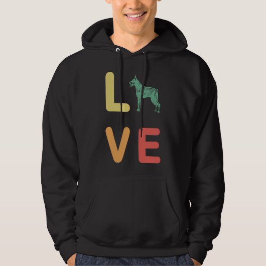Liebe Doberman Hoodie (Vorderseite)