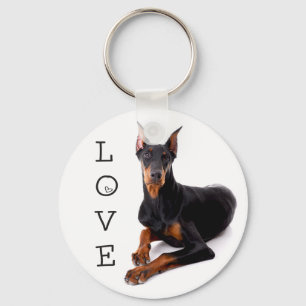 Liebe Doberman Pinscher Puppy Dog Schlüsselanhän Schlüsselanhänger