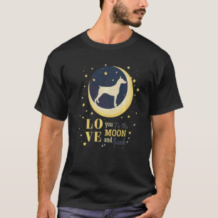 Liebe Dobermann Dog zum Mond T-Shirt