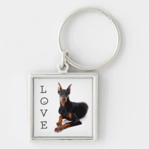 Liebe Dobermann Pinscher Welpen Hund Schlüsselanhä Schlüsselanhänger