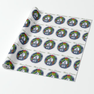 Liebe Docht weiße Weihnachtsversion Wrapping Paper Geschenkpapier