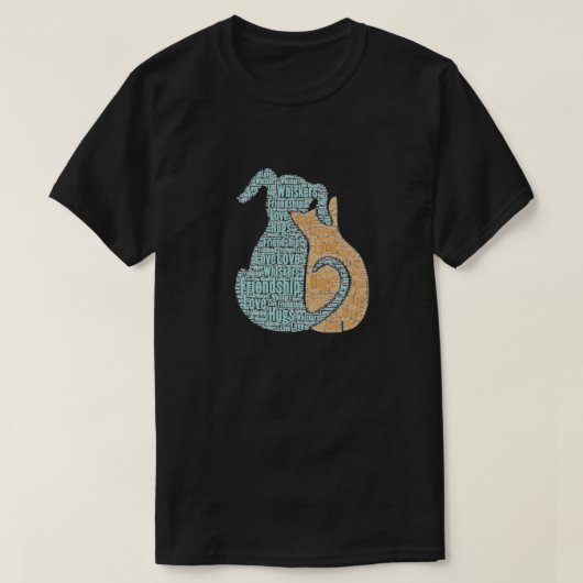 Liebe Dog Cat Graphic T - Shirt (Design vorne)