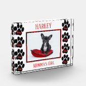 Liebe Dog Paws Horizontaler Blockblock Fotoblock (Links)