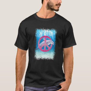 Liebe Dolphins Friedenssymbol Ozeanleben T-Shirt