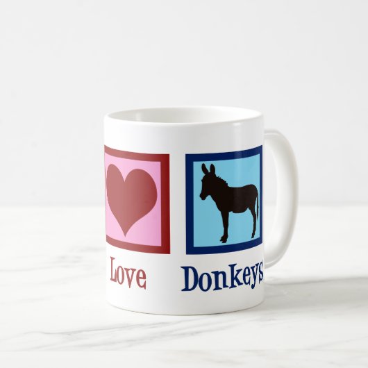 Liebe Donkeys Kaffeetasse (VorderseiteRechts)