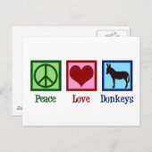 Liebe Donkeys Postkarte (Vorne/Hinten)
