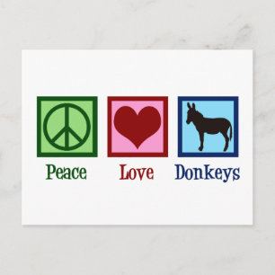 Liebe Donkeys Postkarte