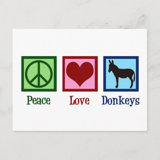 Liebe Donkeys Postkarte (Vorderseite)