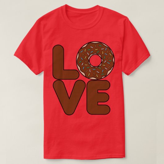 Liebe Donut Chocolate T-Shirt (Design vorne)