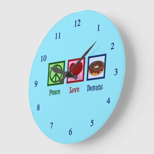 Liebe Donuts Große Wanduhr (Winkel)