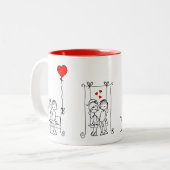 Liebe Doodle 1 von 3 Tasse (Vorderseite Links)