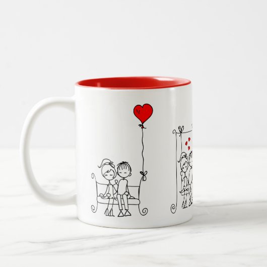Liebe Doodle 1 von 3 Tasse (Links)