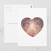 Liebe Doodle Abstrakte Kunst Postkarte (Vorne/Hinten)