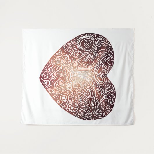 Liebe Doodle Abstrakte Kunst Wandteppich (Vorderseite (Horizontal))