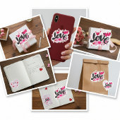 Liebe doodle Art valentine Aufkleber