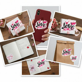 Liebe doodle Art valentine Aufkleber