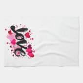 Liebe doodle Art valentine Geschirrtuch (Horizontal)