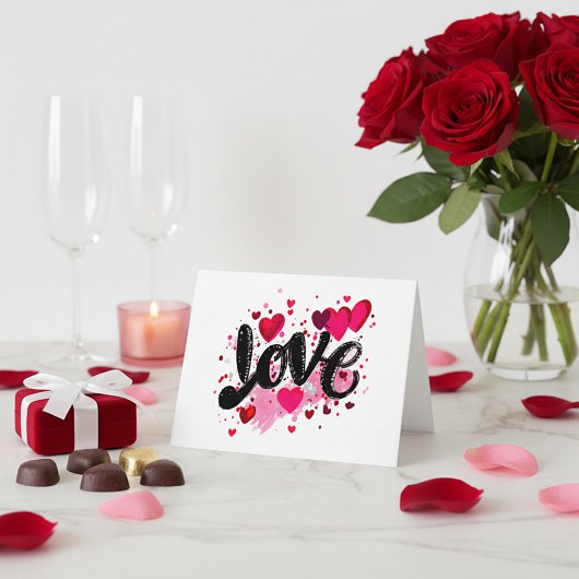 Liebe doodle Art valentine Karte