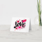 Liebe doodle Art valentine Karte (Vorderseite)