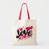 Liebe doodle Art valentine Tragetasche (Vorne)