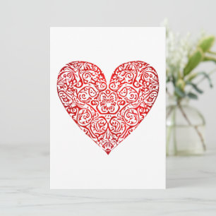 Liebe Doodle Heart Abstrakt Art, Nr. 02 Dankeskarte