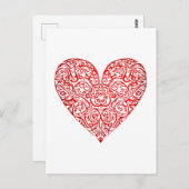 Liebe Doodle Heart Abstrakt Art, Nr. 02 Postkarte (Vorne/Hinten)