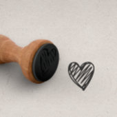 LIEBE DOODLE HEART Sign Punch Karten Treuekarte Gummistempel