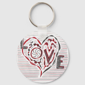 Liebe Doodle Schlüsselanhänger