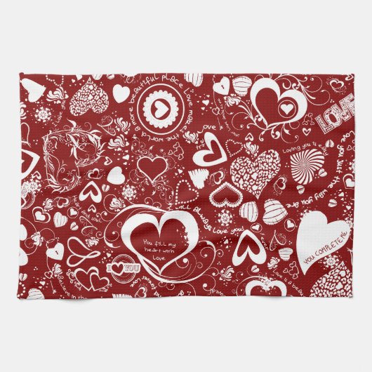 Liebe Doodles Geschirrtuch (Horizontal)