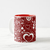 Liebe Doodles Kaffee Tasse (Vorderseite Links)