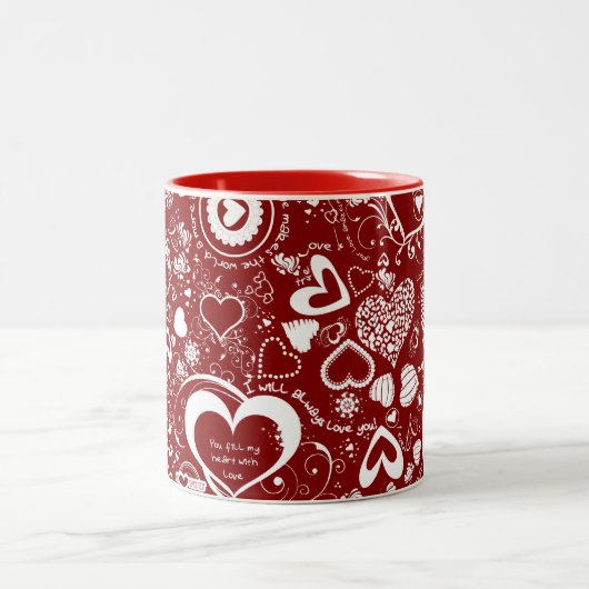 Liebe Doodles Kaffee Tasse (Mittel)