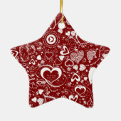 Liebe Doodles Keramikornament (Hinten)