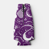 Liebe Doodles-Lila-Weiß-Flasche Cooler Flaschenkühler (Rückseite)