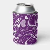 Liebe Doodles-Lila-White Drink kann kühler Dosenkühler (Kanne Rückseite)