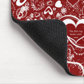 Liebe Doodles Red MOUSE PAD Mousepad (Ecke)