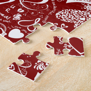 Liebe Doodles Red Puzzle