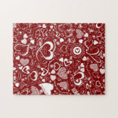 Liebe Doodles Red Puzzle (Horizontal)