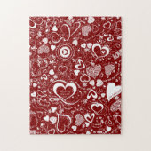 Liebe Doodles Red Puzzle (Vertikal)