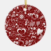 Liebe Doodles Rund Ornament (Vorne)