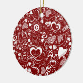 Liebe Doodles Rund Ornament (Links)