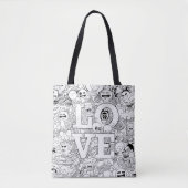 Liebe Doodles Tasche (Vorderseite)