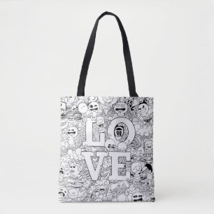 Liebe Doodles Tasche