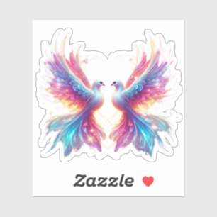 Liebe Dove Birds Aufkleber