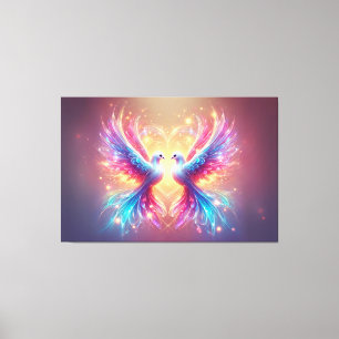 Liebe Dove Birds Leinwanddruck