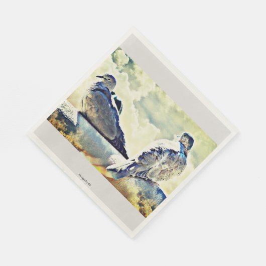 Liebe Dove Paper Napkins Serviette (Ecke)