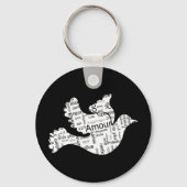 Liebe Dove Schlüsselanhänger (Vorderseite)