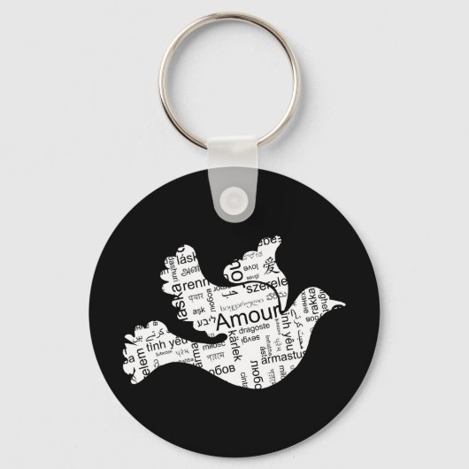 Liebe Dove Schlüsselanhänger (Vorderseite)